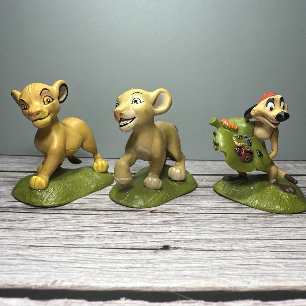 Lot of 3 Disney Lion King Figures - Simba, Nala & Timon 2"